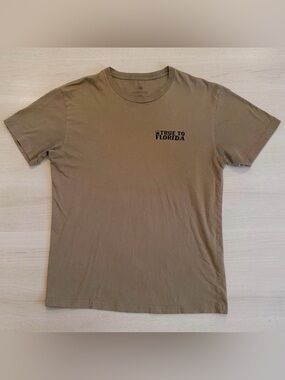 Flomotion ‘True to Florida' Short Sleeve Tee Men’s Size L Army Green